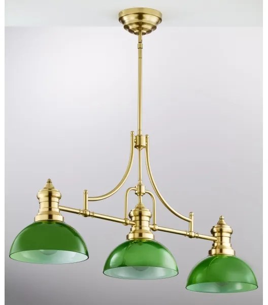 Jupiter 2074 - PLATINO rudas függeszték 3xE27/15W/230V zöld/arany