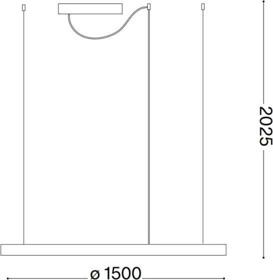 Ideal Lux - LED csillár kábelen ORACLE SLIM LED/83W/230V 4000K átmérő 150 cm fehér