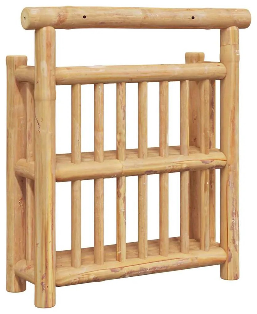 Falpolc polcokkal tárolóval Barna 40 x 13 x 44 cm bambusz