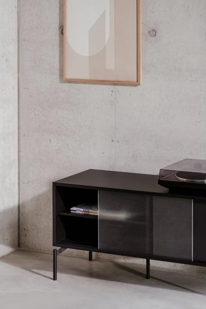 Fekete TV-állvány 116x55x42 cm Met Mini – noo.ma