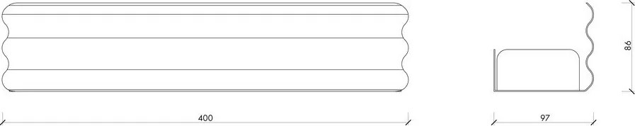 Ezüstszínű fali rozsdamentes acél fürdőszobai polc Olbi – noo.ma