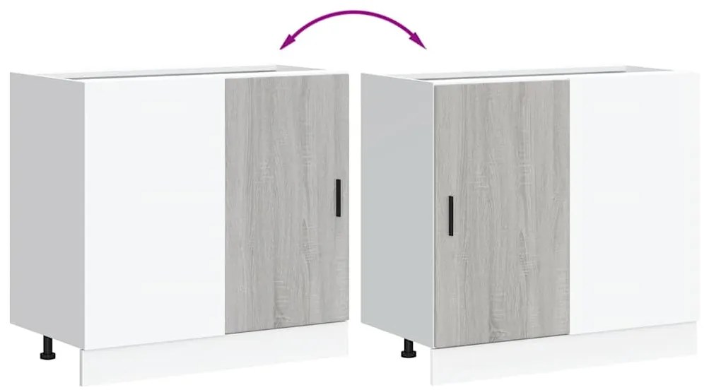 “Lyon” mosdó alapszekrény szürke Sonoma szekrény