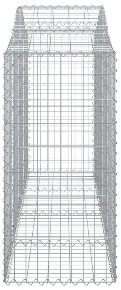 4 db íves horganyzott vas gabion kosár 200x50x120/140 cm