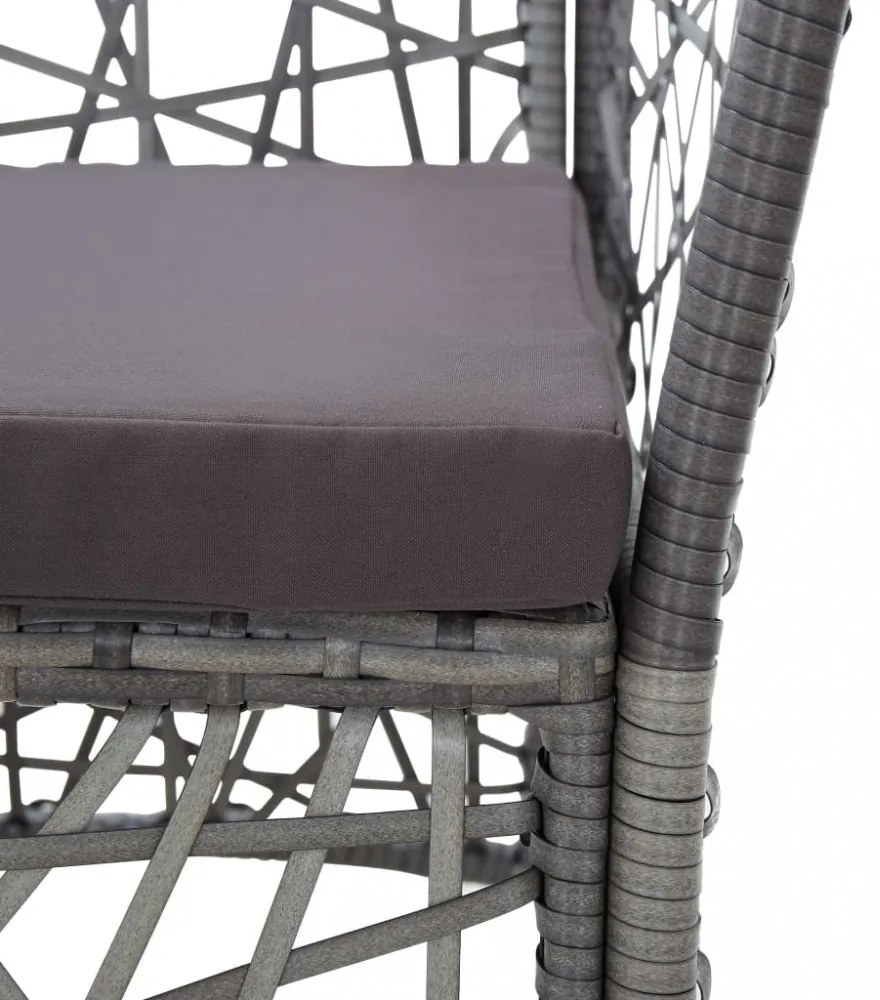 9 részes szürke kültéri polyrattan étkezőgarnitúra