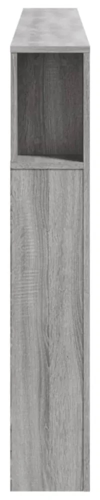 szürke sonoma szerelt fa LED-es fejtámla 200 x 18,5 x 103,5 cm