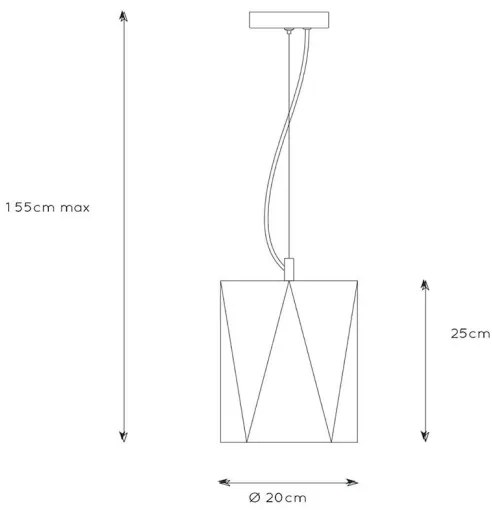Lucide 25407/01/30 - Csillár zsinóron FERN 1xE27/60W/230V