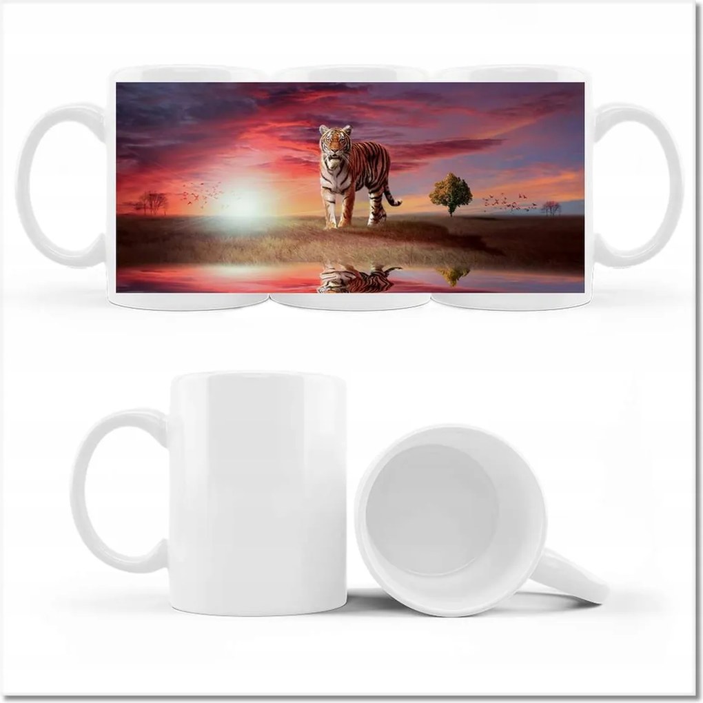 Tigris fényképes bögre