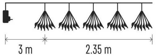 LED Karácsonyi lánc 150xLED/5,35m meleg fehér