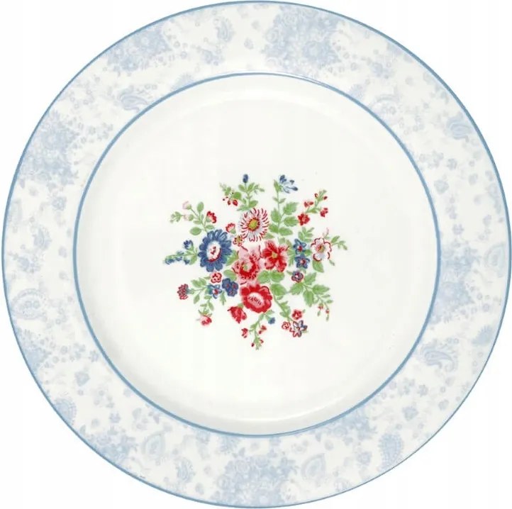 Ailis White Green Gate étkezési tányér, 25,6 cm