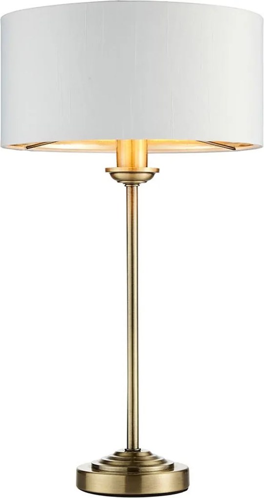 Endon modern asztali lámpa highclere antik sárgaréz fehér end104054