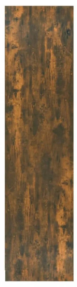 füstös tölgy színű szerelt fa szekrény fiókokkal 50x50x200 cm