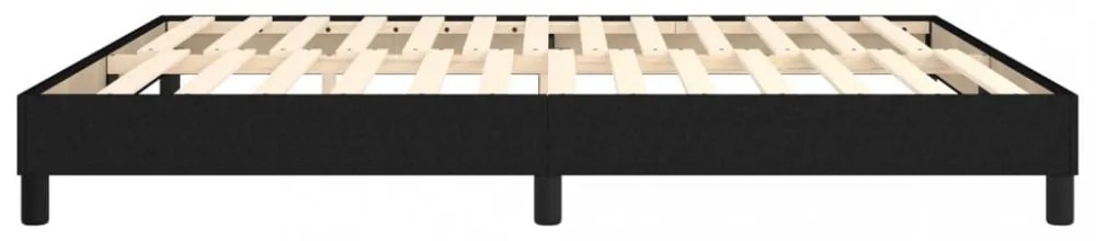 fekete szövet rugós ágykeret 160 x 200 cm