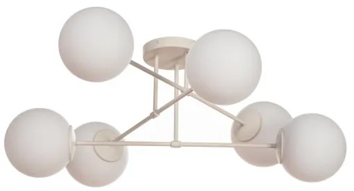 MOON felületre szerelhető csillár 6xE27/15W/230V krémszínű
