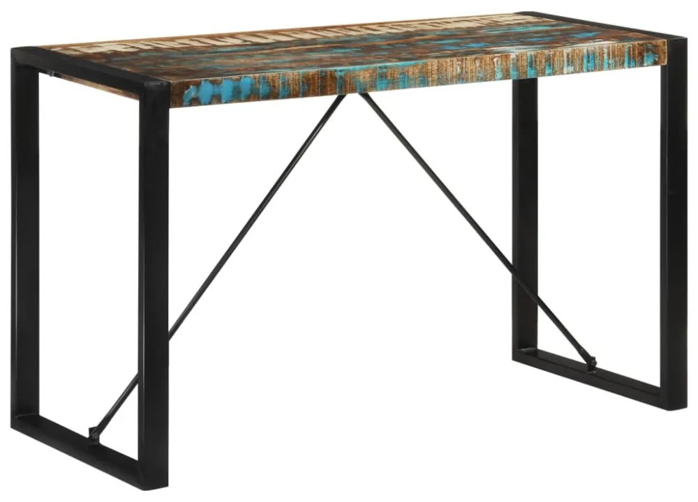 tömör újrahasznosított fa étkezőasztal 120 x 55 x 76 cm