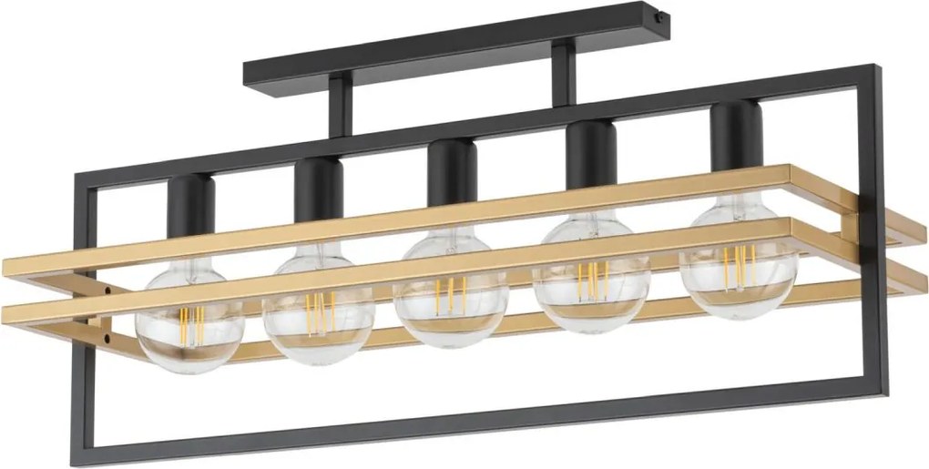 Sigma lighting modern mennyezeti lámpa merci fekete arany sig32407