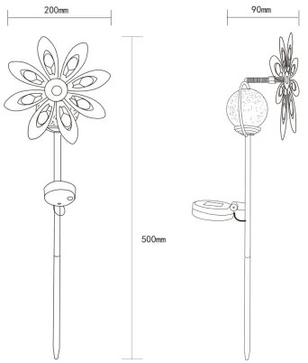 Globo 36575 - LED Napelemes dekoráció LED/0,02W/3V IP44