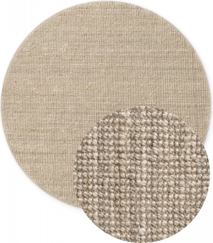 Kerek juta szőnyeg nappaliba 200cm, természetes bézs juta szőnyeg