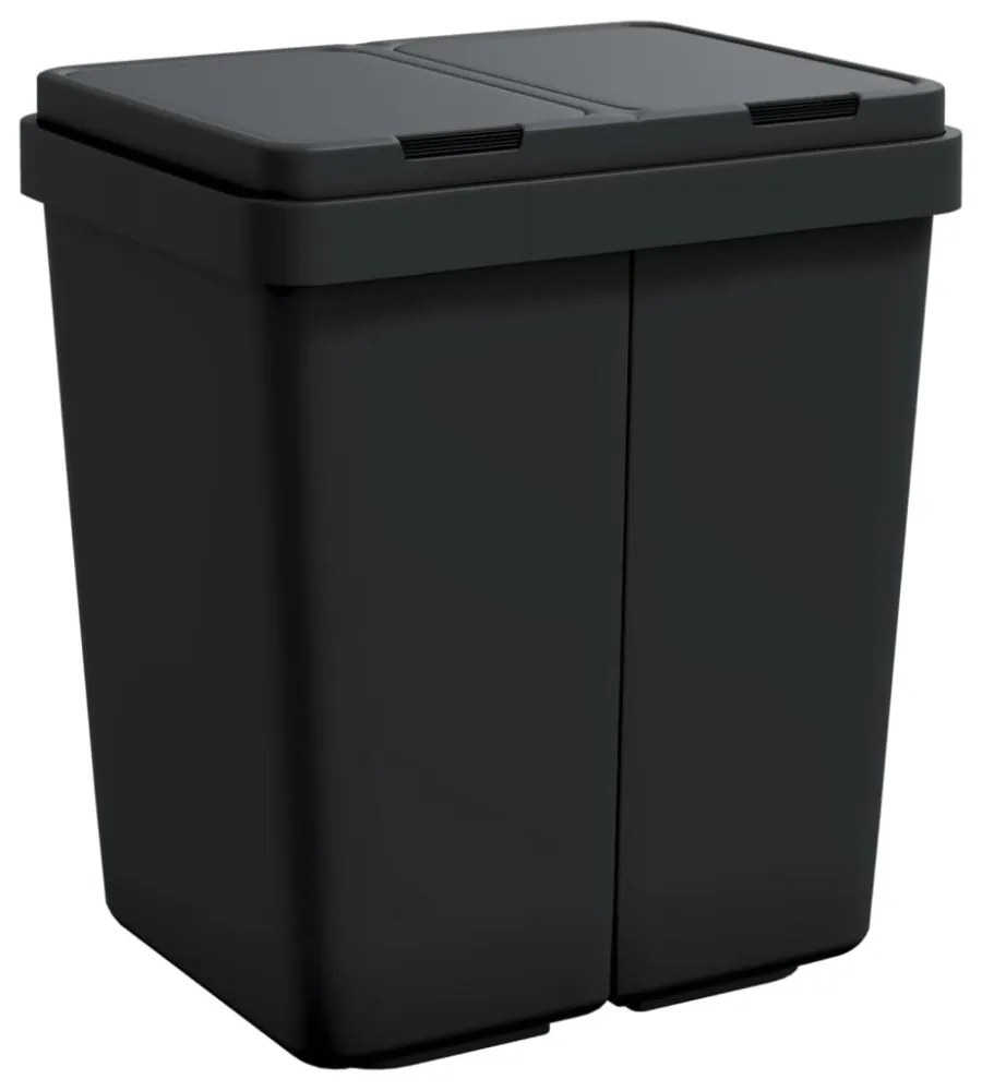 antracitszürke dupla szemeteskuka 2x25 L