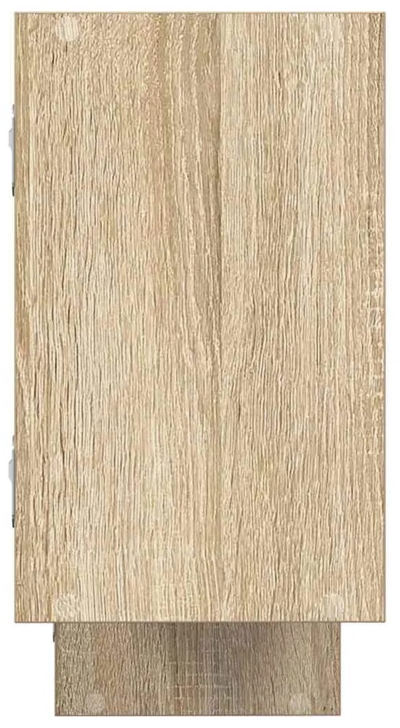 sonoma tölgyszínű szerelt fa fali kockapolc 5 rekeszes színű