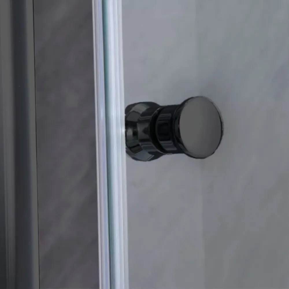 Flexi állítható zuhanyajtó 86-101x185 cm fekete