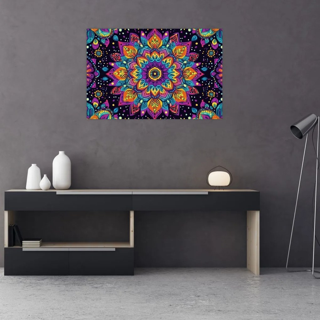 Kép - Kaleidoszkópos mandala (90x60 cm)