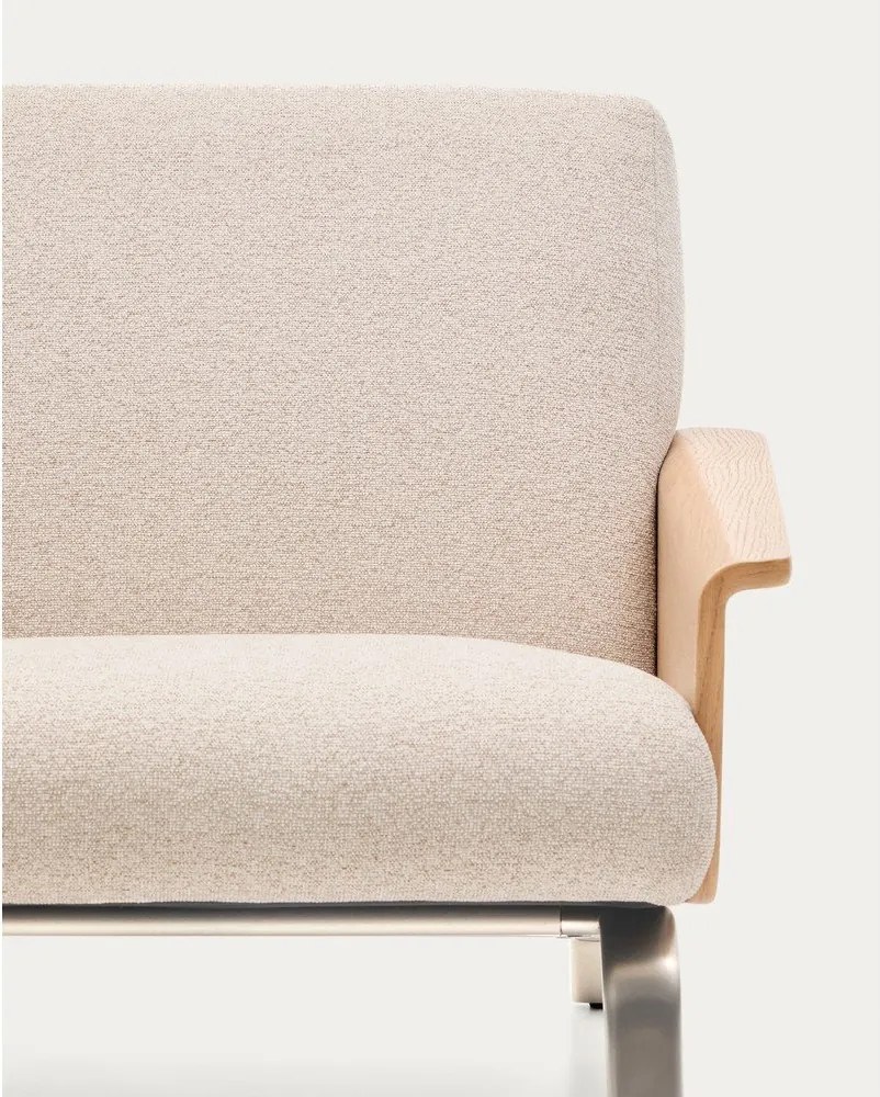 Bézs zsenília fotel Amsen – Kave Home