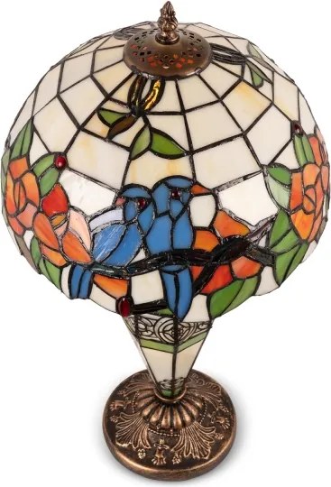 BRILAGI - JUNGLE Tiffany stílusú ólomüveg asztali lámpa 1xE27/60W/230V + 1xE14/40W
