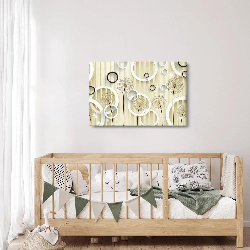 Absztrakt pitypangos kép (90x60 cm)