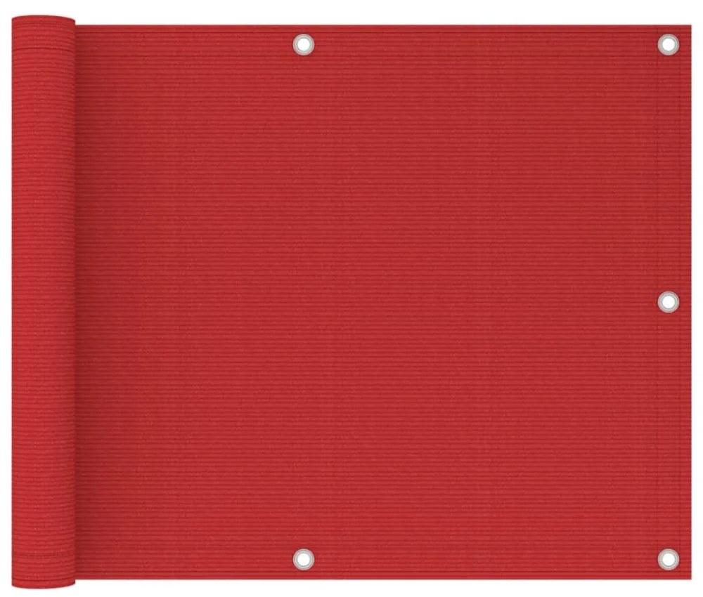 piros HDPE erkélytakaró 75 x 300 cm
