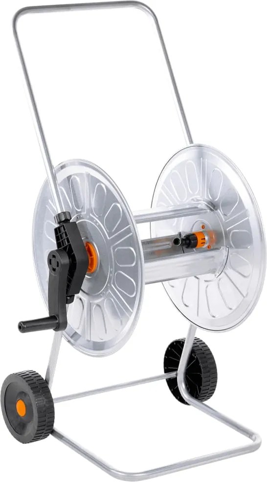 vidaXL acél kerekes tömlődob 80 m 1/2"-es vagy 50 m 3/4"-es tömlőhöz