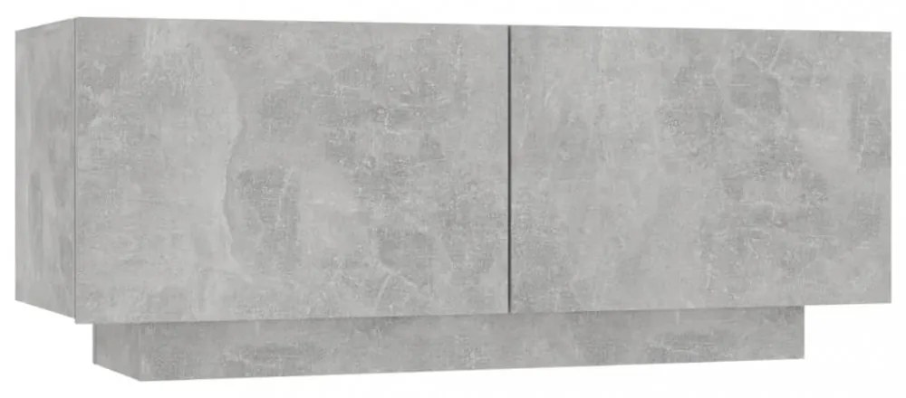 betonszürke szerelt fa TV-szekrény 100x35x40 cm