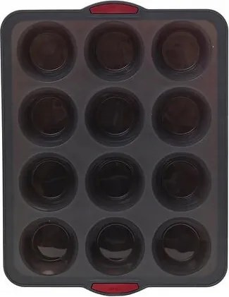 12 db-os szilikon muffin sütőforma, szürke