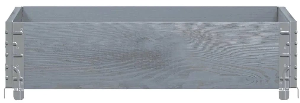 szürke tömör fenyőfa kerti növénytartó 80 x 60 cm