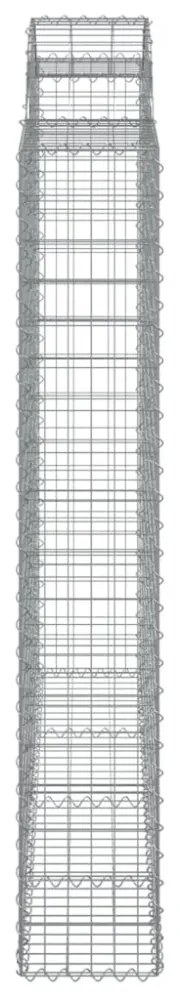 6 db íves horganyzott vas gabion kosár 200x50x180/200 cm