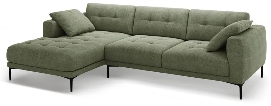 Zöld sarokkanapé (bal oldali-heverő résszel) Bemy – Micadoni