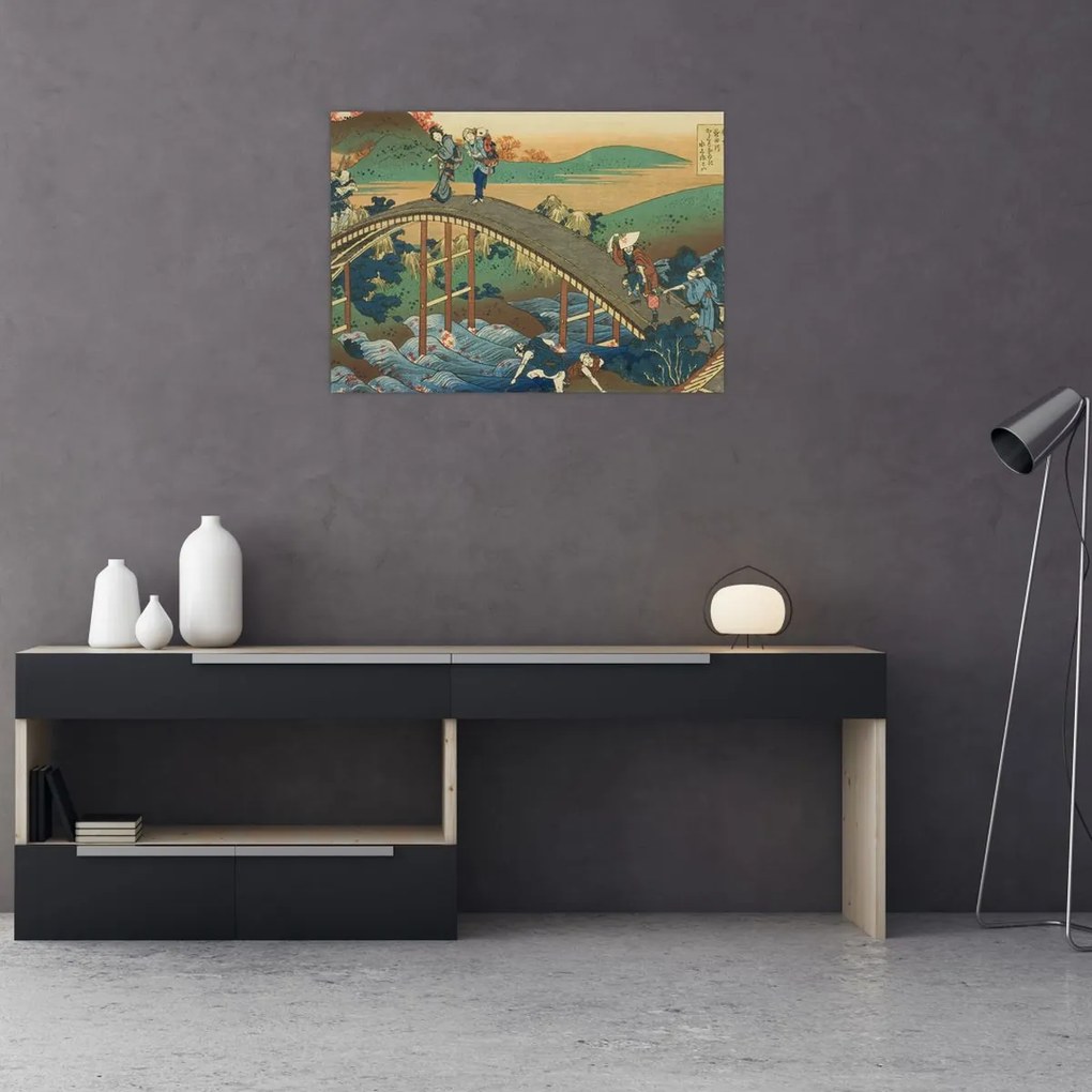 Kép - Katsushika Hokusai, Ariwara no Narihirafrom the series One Hundred, Poems Explained by the Nurse (Hyakunin isshu uba ga etoki), reprodukciók (70x50 cm)