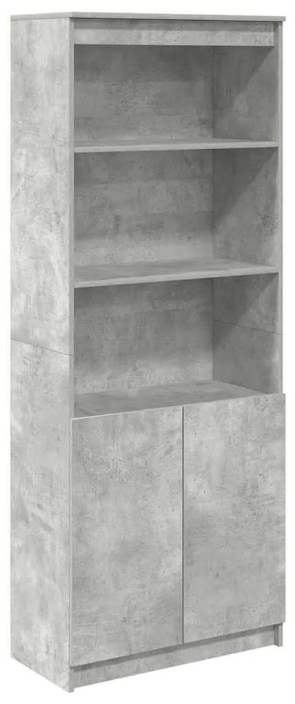 betonszürke szerelt fa magasszekrény 70 x 35 x 180