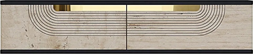 Meyra komód, antracit-travertin, 120 cm – TR555CHM1602