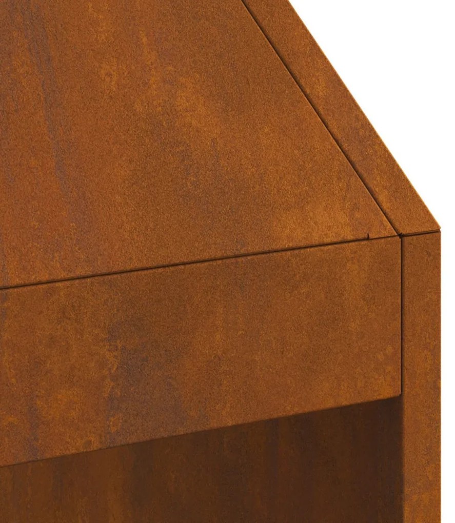 Tűzrakó Barna 50 x 50 x 100 cm Acél