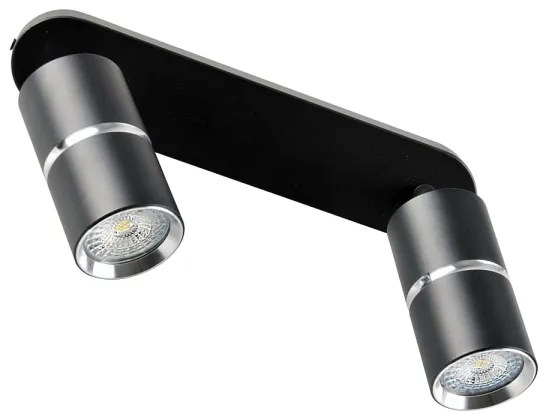 Spotlámpa BAMBOO 2xGU10/10W/230V fekete