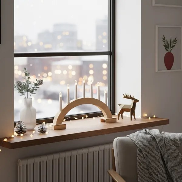 Brilagi - LED karácsonyi gyertyatartó 7xLED/2xAA 28x45 cm