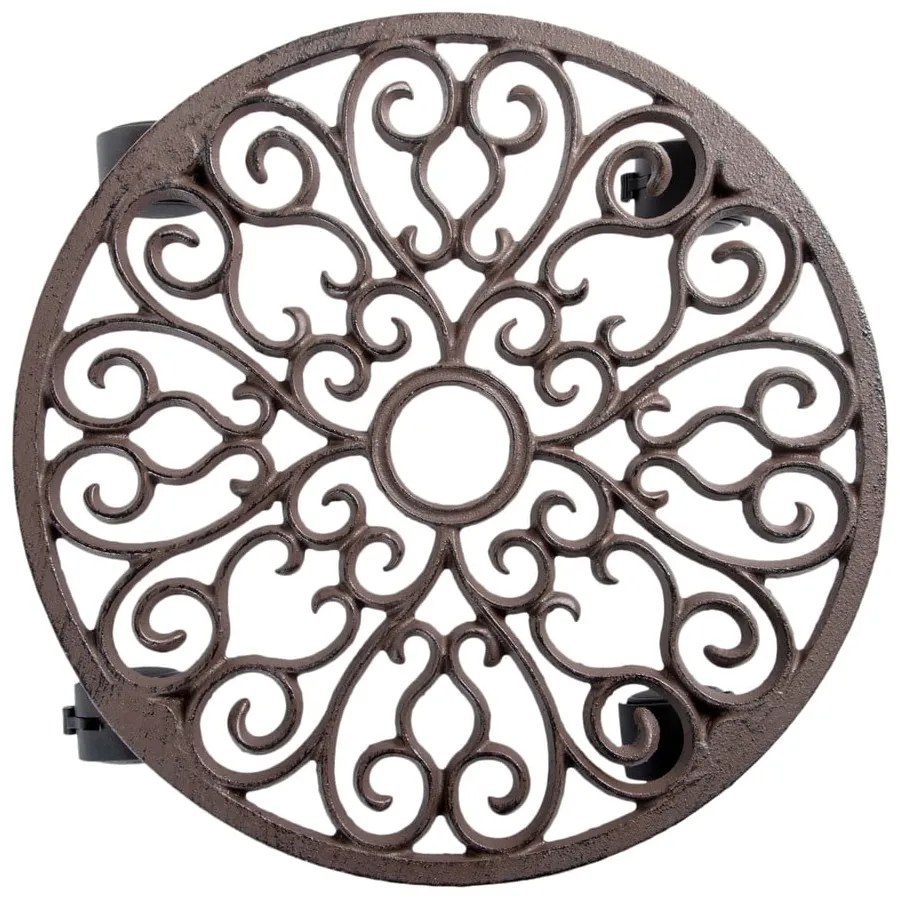 Fém gurulós virágállvány ø 34,5 cm Ornament – Esschert Design