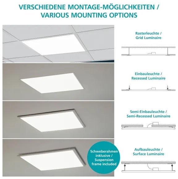Eglo 32811 - LED Mennyezeti panel SALOBRENA LED/33W/230V