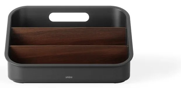 Fekete újrahasznosított műanyag fürdőszobai rendszerező kozmetikumokhoz Bellwood – Umbra