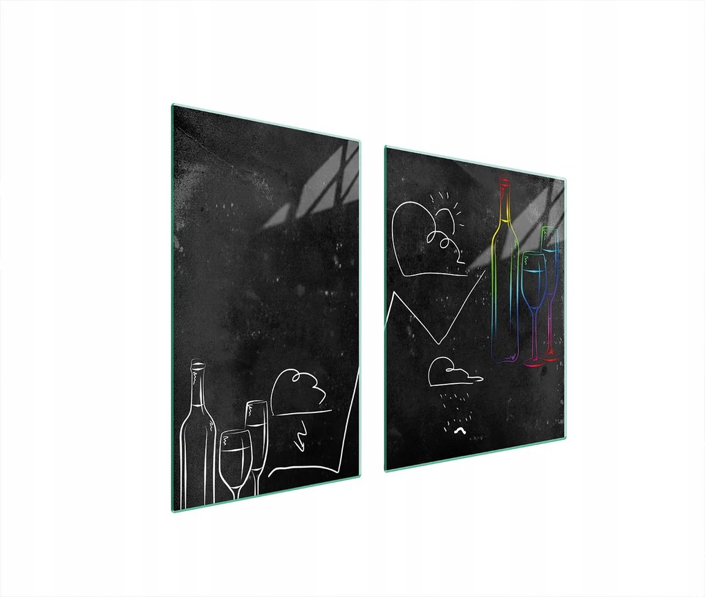 Üveglap És Vágódeszka 100x52 Fekete Edzett Üveg