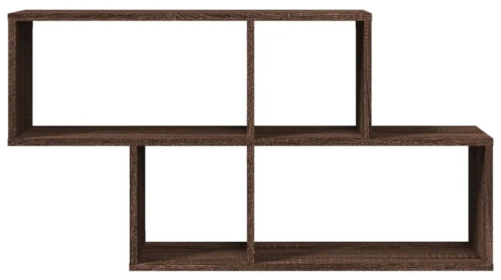 barna tölgyszínű szerelt fa fali polc 100 x 20 x 53 cm
