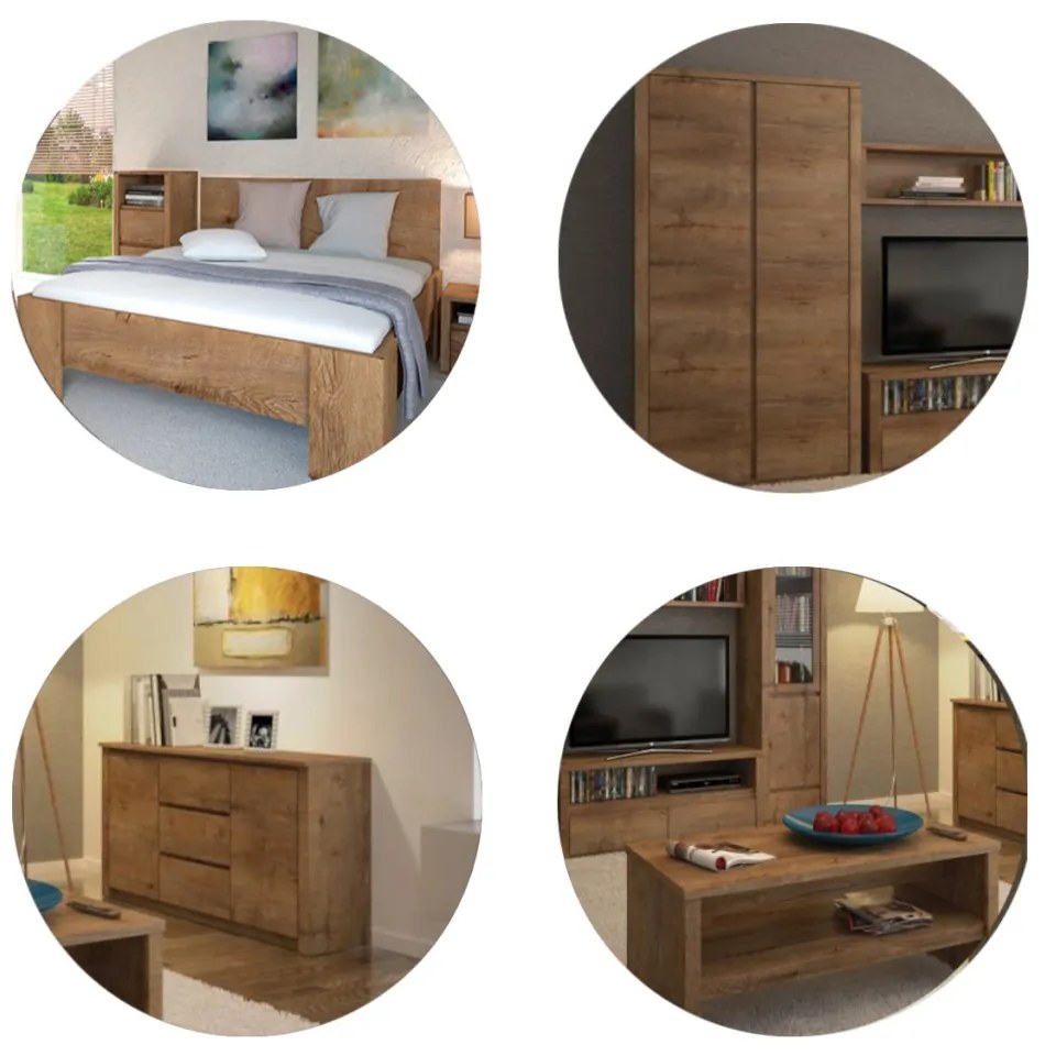 Montana K3D 3 ajtós komód Sötétszürke N