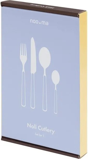 Világossárga-ezüstszínű rozsdamentes acél egyszemélyes evőeszköz készlet 4 db-os Noli – noo.ma