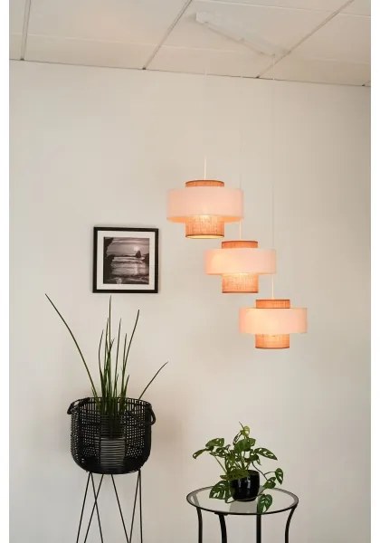 Brilagi - Dallas 3xE27/15W/230V függeszték barna/krém/fehér