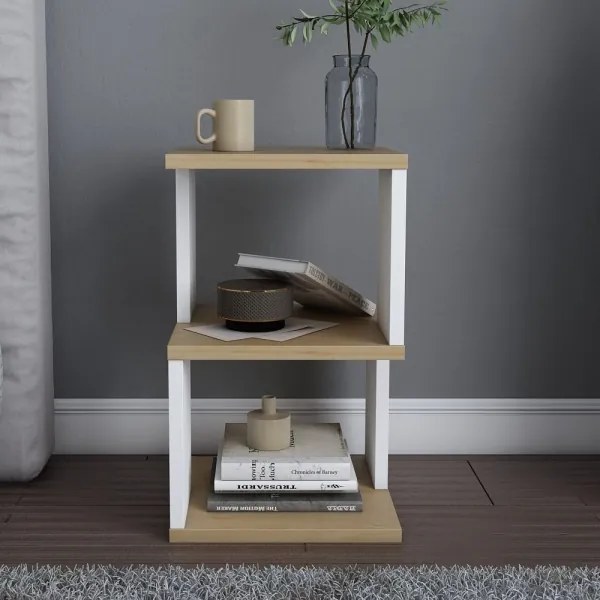 ZUNA éjjeliszekrény tölgy/fehér